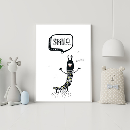Children's Smile poster 40X50 cm + gold frame