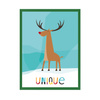 Children's Unique poster 24X30 cm + green frame