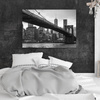 Canvas Print Architecture Manhattan Bridge Black and White 40X30 cm