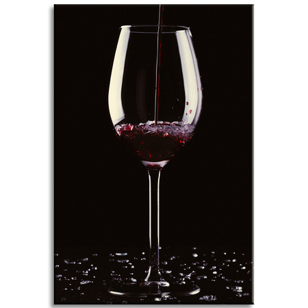 Canvas Print Kitchen Glass of Wine 40x60 cm