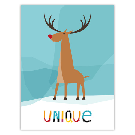 Children's Unique poster 30X40 cm + green frame