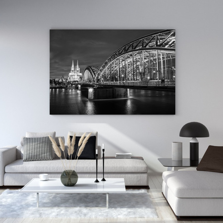 Canvas Print Architecture Cologne Germany Black and White 40X30 cm