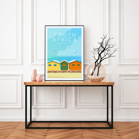 Poster South Africa countries 40X50 cm + gold frame