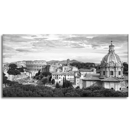 Canvas Print Architecture Rome Black and White 120X60 cm