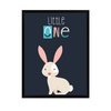 Children's poster Little One Bunny 21X29.7 cm + black frame
