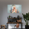 Canvas Print Various Flowers Woman Nature 120x80 cm