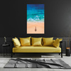 Canvas Print Woman Beach Sun Waves 80x120 cm