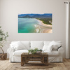 Canvas Print Water Shore Waves Mountains Nature 100x80 cm