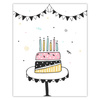 Birthday Cake Poster 40X50 cm + silver frame