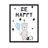 Be happy Birthday Poster 30X40 cm + black frame