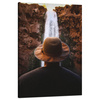 Canvas Print People Waterfall Mountains 80x120