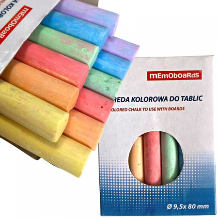 Colored chalk for boards 12 pieces in a box of 6 colors - GP-KR12