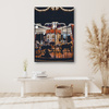 Canvas Print Carousel At Night Lights Amusement Park 80x120