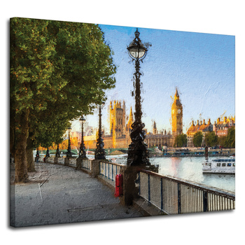 Canvas Print Pastels London Big Ben 100x80 cm