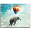 Canvas Print Abstract Flying Elephant Art 100x80 cm