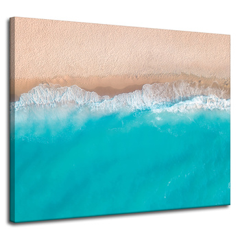 Canvas Print Water Waves Beach Sand 100x80 cm