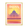 Poster Country of India 40X50 cm + gold frame