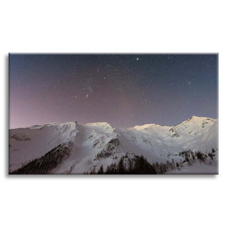 Canvas Print Space Starry Sky Over the Peaks 40x30 cm