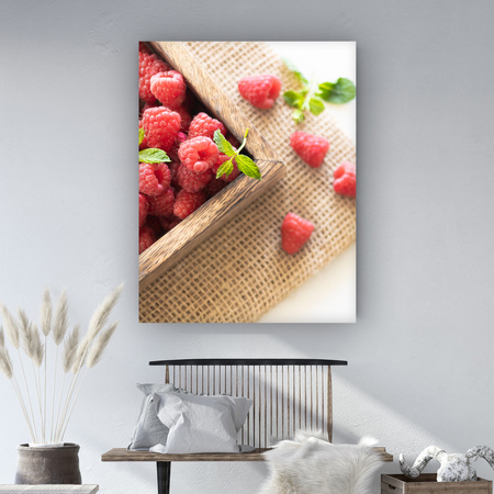 Canvas Print Freshness of Summer Raspberries Fruit Spring 80x120