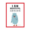 Children's poster I am beautiful inside 30X40 cm + red frame