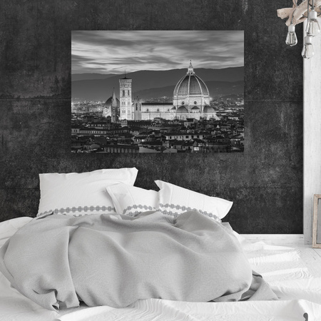 Canvas Print Architecture Florence Cathedral Black and White 100X80 cm