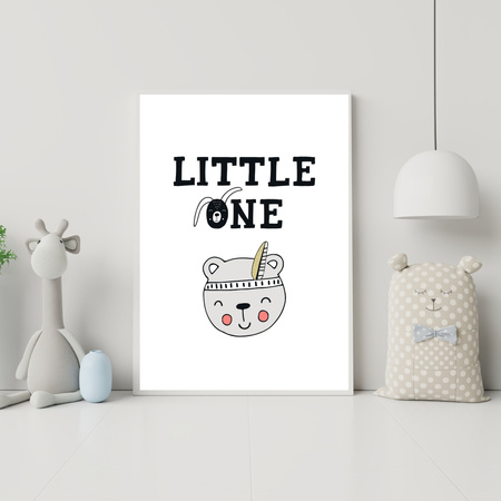 Little one children's poster 40X50 cm + gold frame