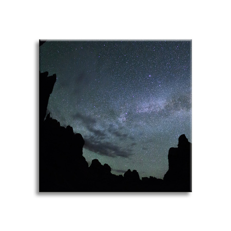 Canvas Print Nature Space Mountains Dark Night 90x90