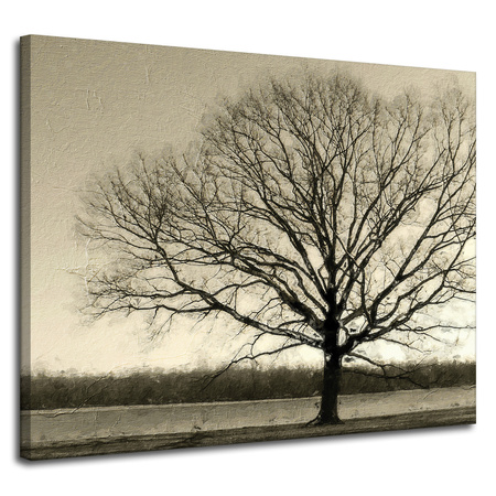 Canvas Print Gloomy Black Tree Sadness 100x80 cm
