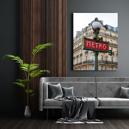 Canvas Print Architecture Paris Metro 50x70 cm