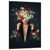 Canvas Print Flowers Woman Beauty Nature 80x120 cm