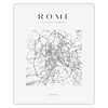 Poster Rome city map square 40X50 cm + gold frame
