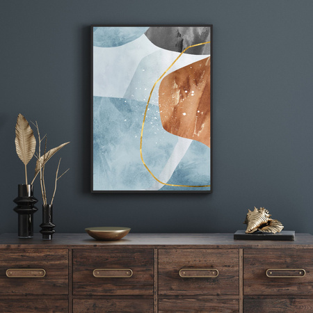Poster Abstract 30X40 cm + gray stone frame