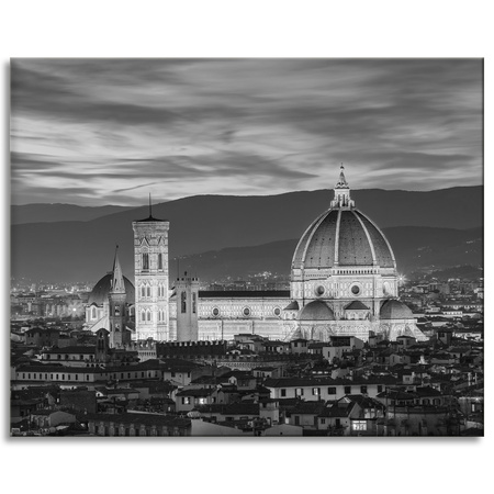 Canvas Print Architecture Florence Cathedral Black and White 100X80 cm