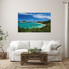 Canvas Print Summer Mountains Lake Boats Sun 100x80 cm