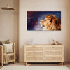 Canvas Print Lion Face Among Stars 100x80 cm