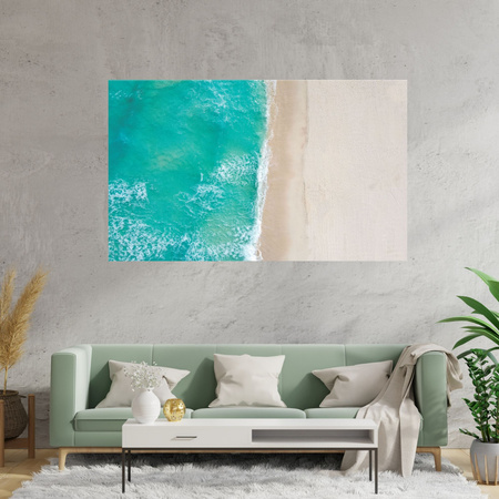 Canvas Print Water Waves Beach Sand 100x80 cm