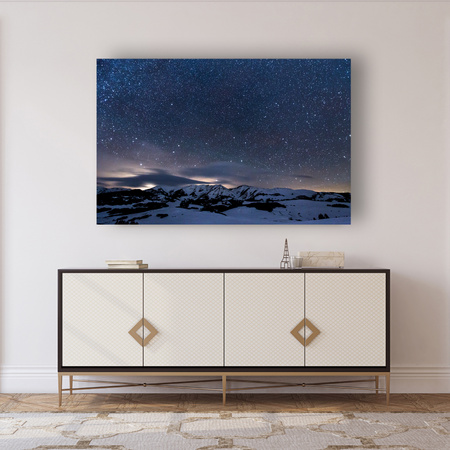 Canvas Print Space Nature Mountains in Snow 90x60
