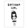 Birthday Poster Birthday girl 30X40 cm + silver frame