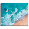 Canvas Print Sailboat Waves Sand Shore 100x80 cm