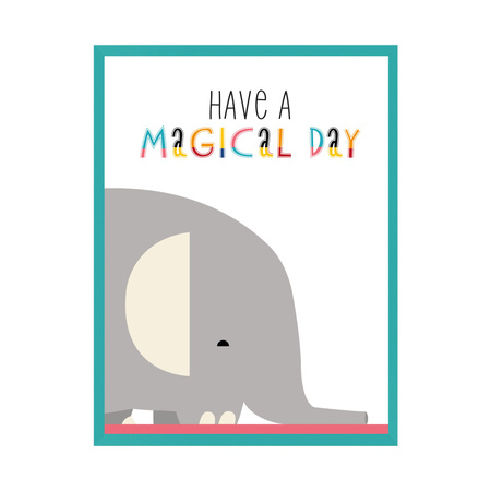 Children's poster Have a magical day 24X30 cm + turquoise sea frame