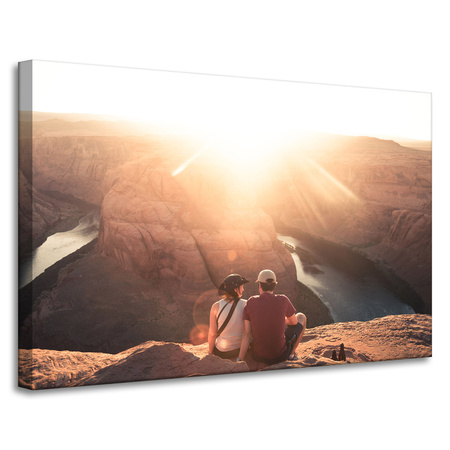 Canvas Print Grand Canyon Couple Sun River 90x60