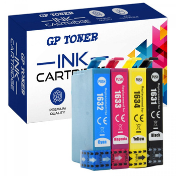 4x Replacement Ink Cartridge for Epson T1631 T1632 T1633 T1634 Epson WorkForce WF-2010W WF-2500 Series WF-2510WF WF-2520NF WF-2530WF GP-E1636CMYK KIT