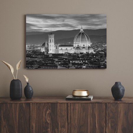 Canvas Print Architecture Florence Cathedral Black and White 40X30 cm