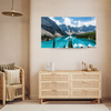 Canvas Print Nature Mountains Forest Blue Water 100x80 cm