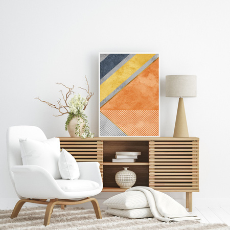 Poster Abstract_5 40X50 cm + gold frame