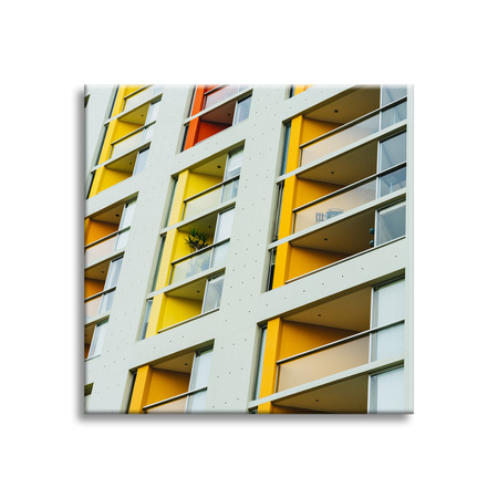 Canvas Print Apartment Building Block 90x90