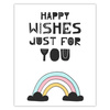Birthday Poster Happy wishes just for you 40X50 cm + silver frame