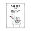 You are the best Birthday Poster 40X50 cm + silver frame
