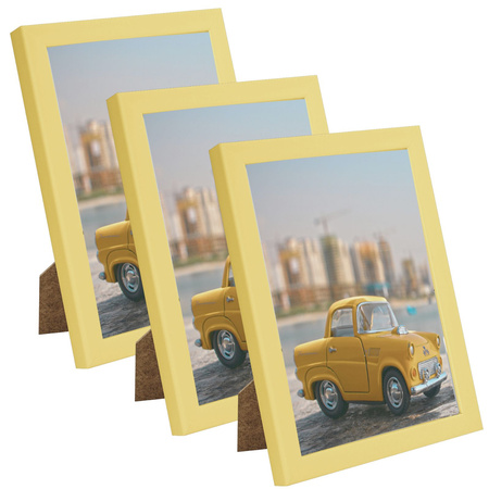 3x Yellow Photo Frame 18x24, I L13,15,030, Plexiglass