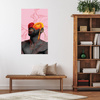Canvas Print Black Man Flowers Nature 80x120 cm